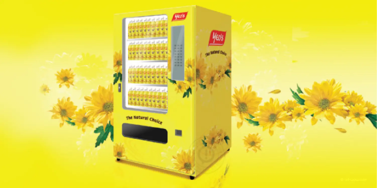 Yeo's vending machine wrap design